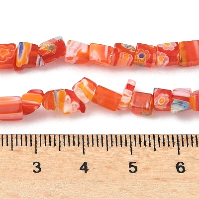 Handmade Millefiori Lampwork Beads Strands LAMP-P070-02A-02-1