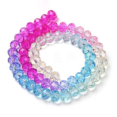 Transparent Painted Glass Beads Strands DGLA-A034-T6mm-A14-1