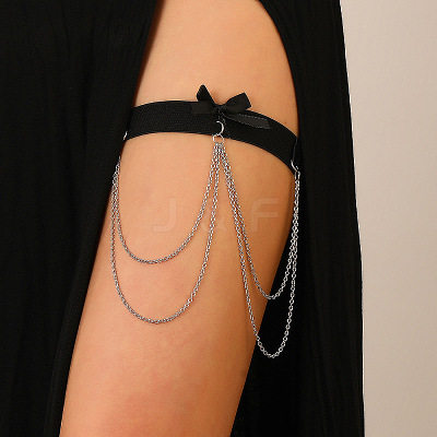 Bowknot Elastic Fibre Strappy Leg Chain WG2B529-01-1
