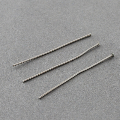 Tarnish Resistant 304 Stainless Steel Flat Head Pins STAS-R046-33mm-1