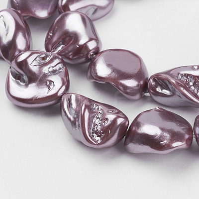 Shell Pearl Beads Strands BSHE-K010-08D-1