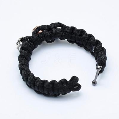 Nylon Cord Bracelets BJEW-P173-36-1