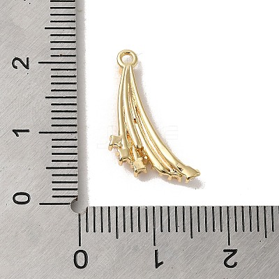 Brass Micro Pave Cubic Zirconia Pendants KK-D091-02G-1
