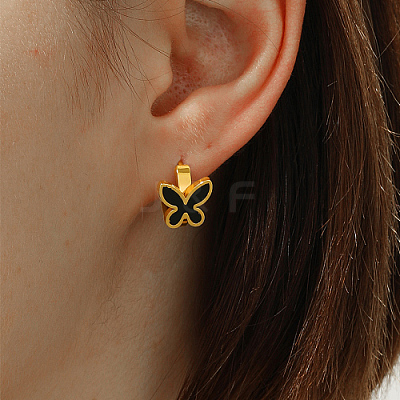 201 Stainless Steel Huggie Hoop Earrings AV5045-2-1