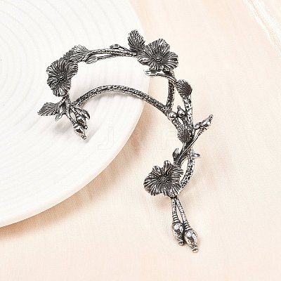 316 Surgical Stainless Flower Cuff Earrings LS-EJEW-C160-05A-1