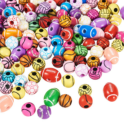 120Pcs 6 Styles Acrylic Beads OACR-TA0003-78-1