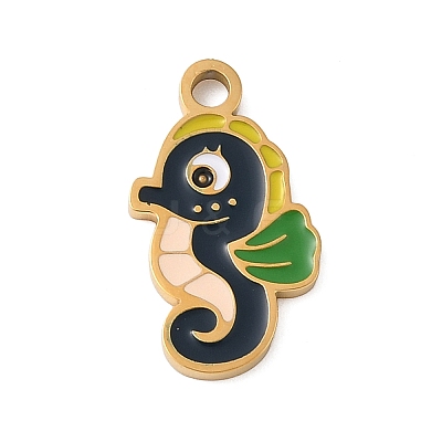 304 Stainless Steel Enamel Pendants LS-STAS-K312-07C-G-1