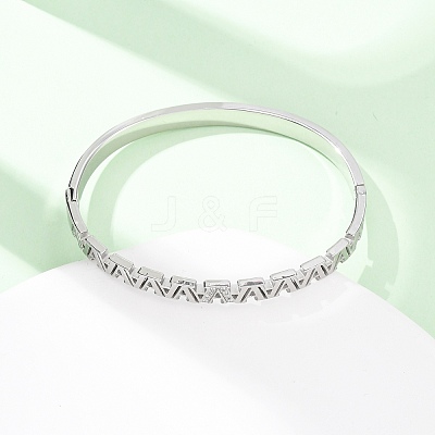 304 Stainless Steel Micro Pave Cubic Zirconia Hinged Bangles for Women BJEW-Z146-01P-1