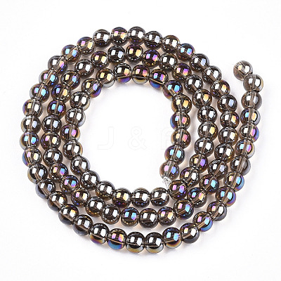 Electroplate Transparent Glass Beads Strands GLAA-T032-T8mm-AB02-1