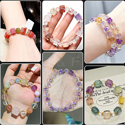 245Pcs 7 Colors Transparent Crackle Glass Beads EGLA-PA0001-42-1