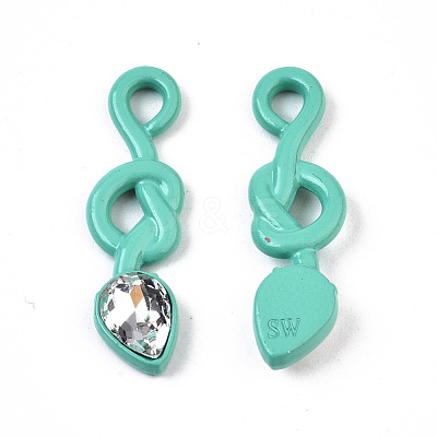 Spray Painted Alloy Pendants PALLOY-S132-226-RS-1