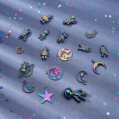 4 Sets 2 Style Alloy Pendants FIND-PH0002-53-NR-1