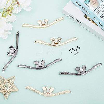 6 Sets 2 Colors Zinc Alloy Bag Concer Protecter PALLOY-CA0001-93-1