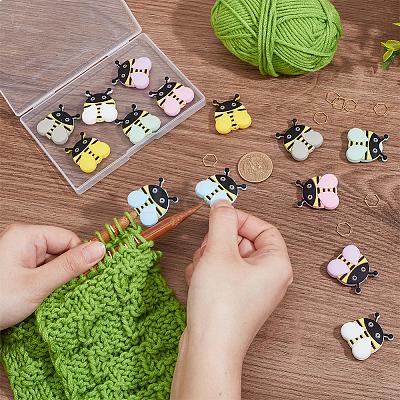 Bees Silicone Knitting Needle Point Protectors FIND-BC0005-33-1