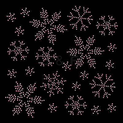 Snowflake Pattern Hotfix Rhinestones DIY-WH0430-205E-1