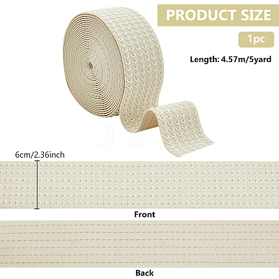 5 Yards Flat Polyester Elastic Wide Band OCOR-WH0090-052B-1