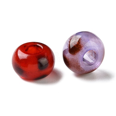 Transparent Acrylic European Beads OACR-P034-01A-M-1