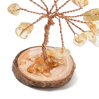 Natural Yellow Quartz Chips Tree of Life Decorations GG-CBAEDF6-01L-1