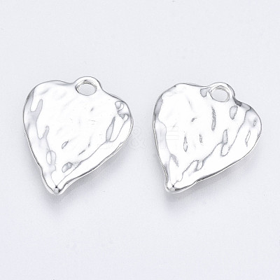 Rack Plating Hammered Alloy Pendants PALLOY-T077-98S-RS-1