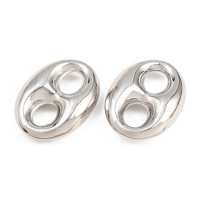 Brass Oval Links Connector Charms KK-H292-47P-03-1