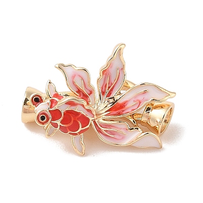 Brass and Enamel Fold Over Clasps KK-B100-046G-1