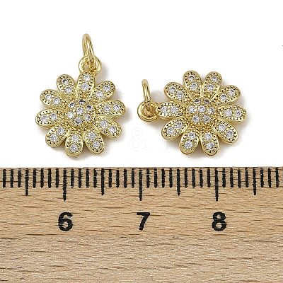Brass Micro Pave Cubic Zirconia Pendants KK-I358-063G-I-1