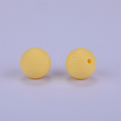 Round Silicone Focal Beads SI-JX0046A-32-1
