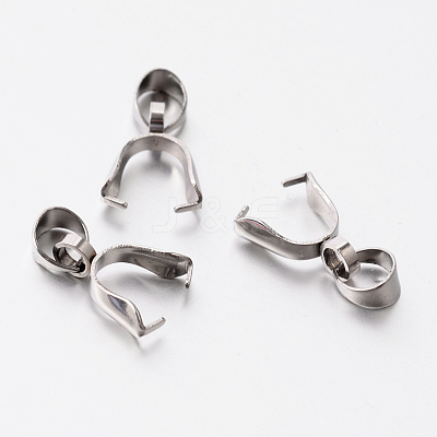 Tarnish Resistant 201 Stainless Steel Pinch Bails STAS-E076-10-1