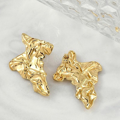 304 Stainless Steel Stud Earrings For Women LS-EJEW-B113-01G-02-1