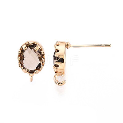 Brass Stud Earring Findings KK-S365-004-1
