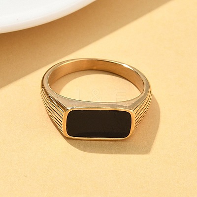 316L Stainless Steel Natural Gemstone Finger Rings for Women RJEW-U054-02C-02G-1