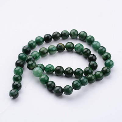 Natural African Jade Bead Strands G-K152-02-8mm-1