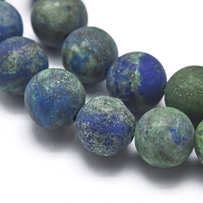 Natural Chrysocolla and Lapis Lazuli Beads Strands G-I254-02C-1