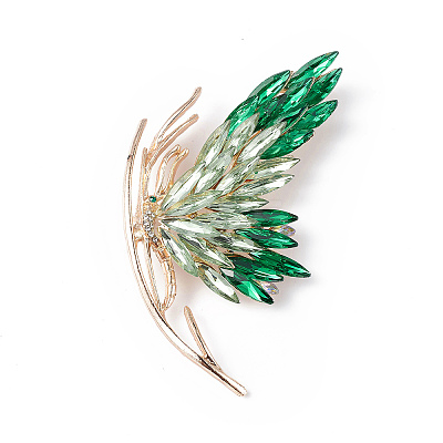 Rhinestone Butterfly Brooch Pin JEWB-P016-03LG-04-1