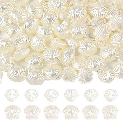 200Pcs 2 Styles ABS Imitation Pearl Beads OACR-FS0002-31-1