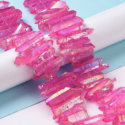Natural Quartz Crystal Points Beads Strands G-K181-B10-1