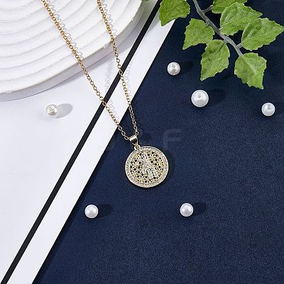 Plating Brass Micro Pave Clear Cubic Zirconia Pendant KK-SZ0001-91A-1