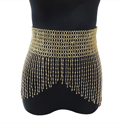 Summer Beach Plastic Mesh Tassel Skirt Body Chains for Sexy Bikini WG0979A-01-1