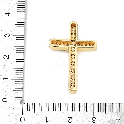 Brass Micro Pave Cubic Zirconia Beads KK-H203-11A-G-1