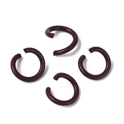 Spray Painted Iron Open Jump Rings IFIN-T017-04B-02-1