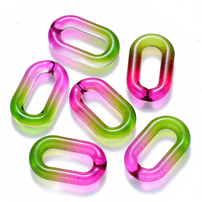 Two Tone Transparent Acrylic Linking Rings OACR-S036-006B-N01-1