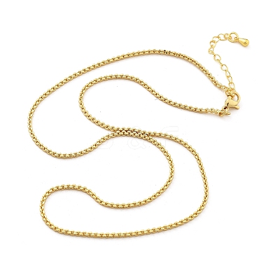 Brass Rolo Chains Necklaces for Women NJEW-D302-22G-1