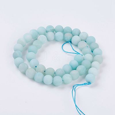 Natural Amazonite Beads Strands G-J376-19F-8mm-1