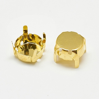 201 Stainless Steel Sew on Prong Settings STAS-T032-01G-16mm-1