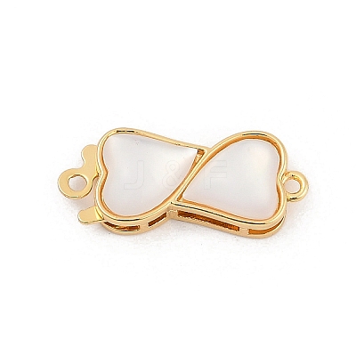 Brass Micro Pave Clear Cubic Zirconia Box Clasps KK-U051-01G-03-1