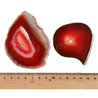 Natural Druzy Agate Slice Cabochons G-F826-E07-1