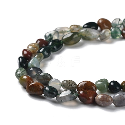 Natural Indian Agate Beads Strands G-P497-01A-05-1