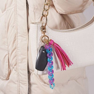 Chain Link Wristlet Keychain HJEW-SW00014-04-1