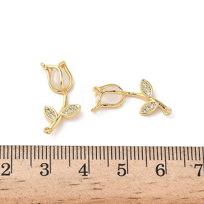Brass Micro Pave Cubic Zirconia Pendants KK-D504-16G-1