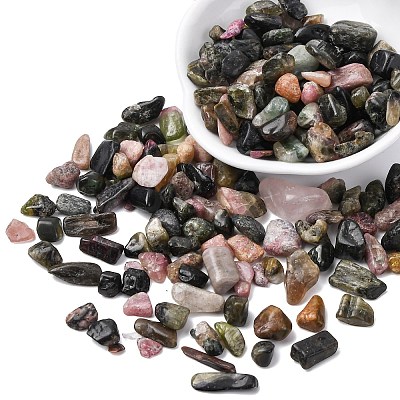 Natural Multicolor Tourmaline Chip Beads G-O103-07A-1